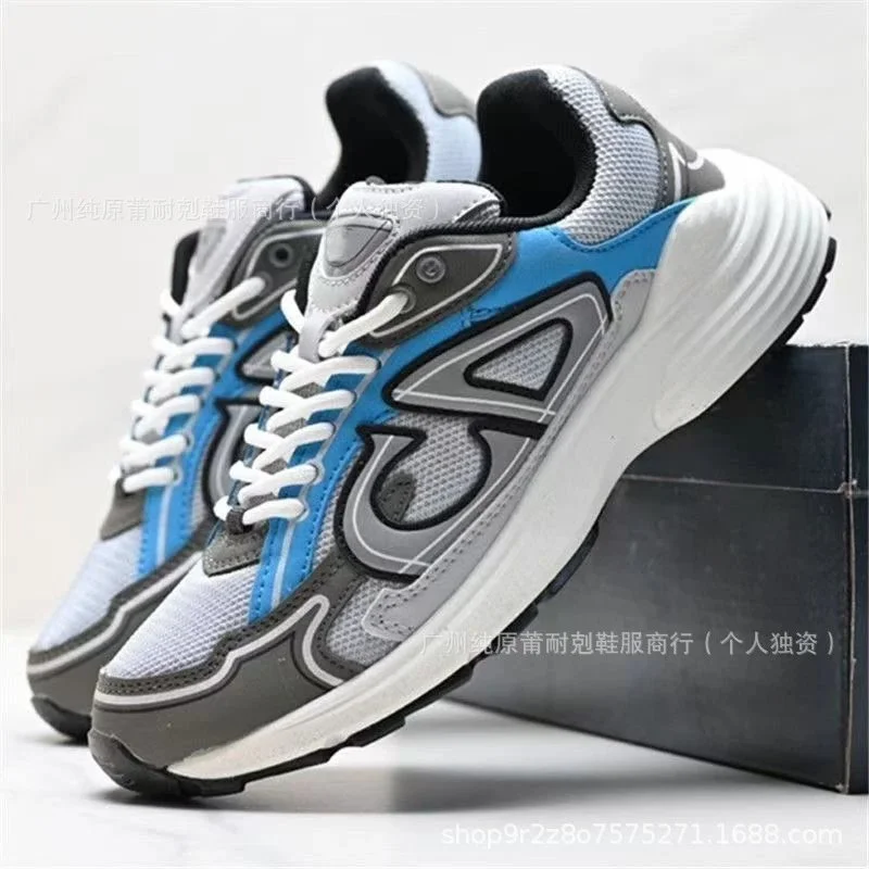 Other Unisex Blue & Grey Mesh Sneakers Blue - 1