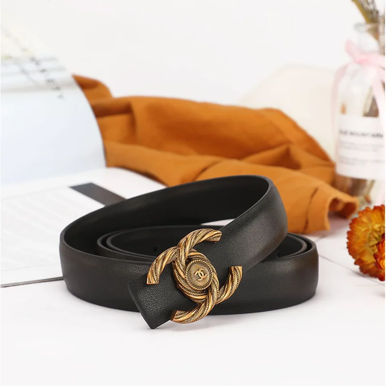 Chanel Classic Logo Black Belt