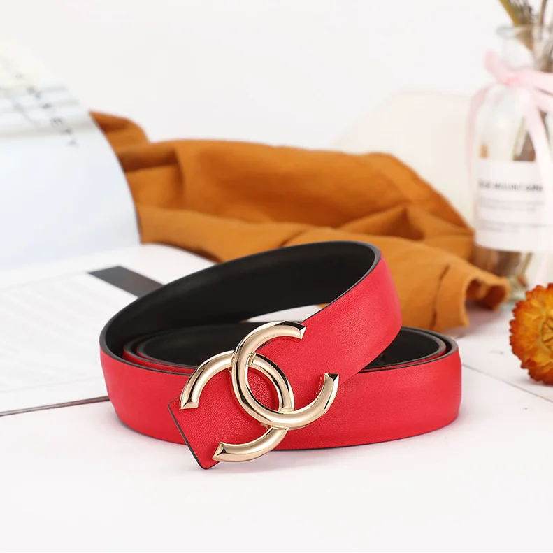 Chanel B-1 Red CC Buckle Belt