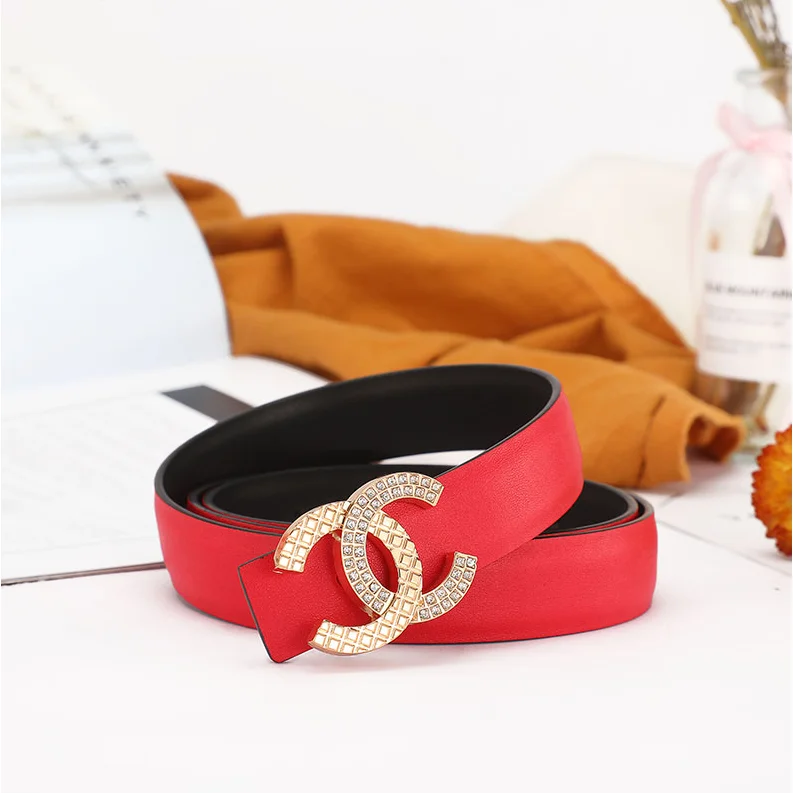 Chanel D-5 Red CC Buckle Belt