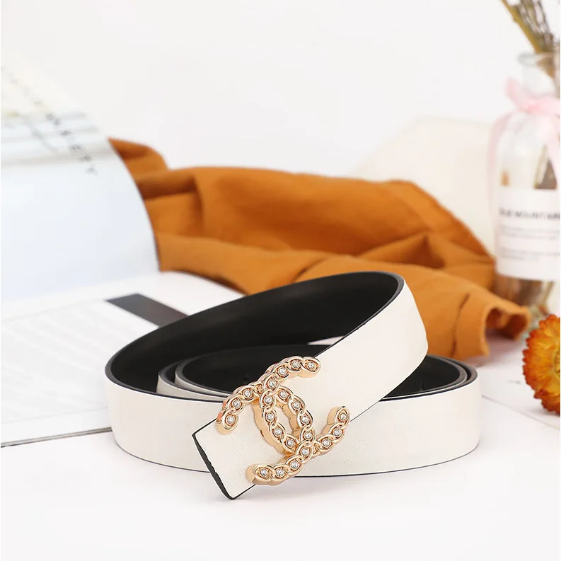 Chanel Classic Logo White Belt