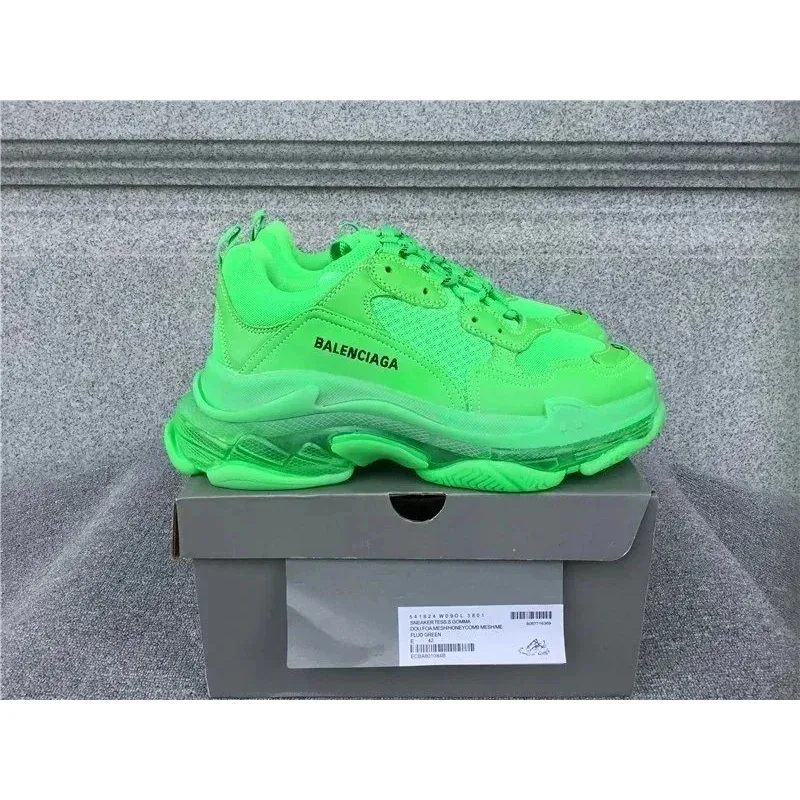 Balenciaga Triple S Neon Green Sneakers