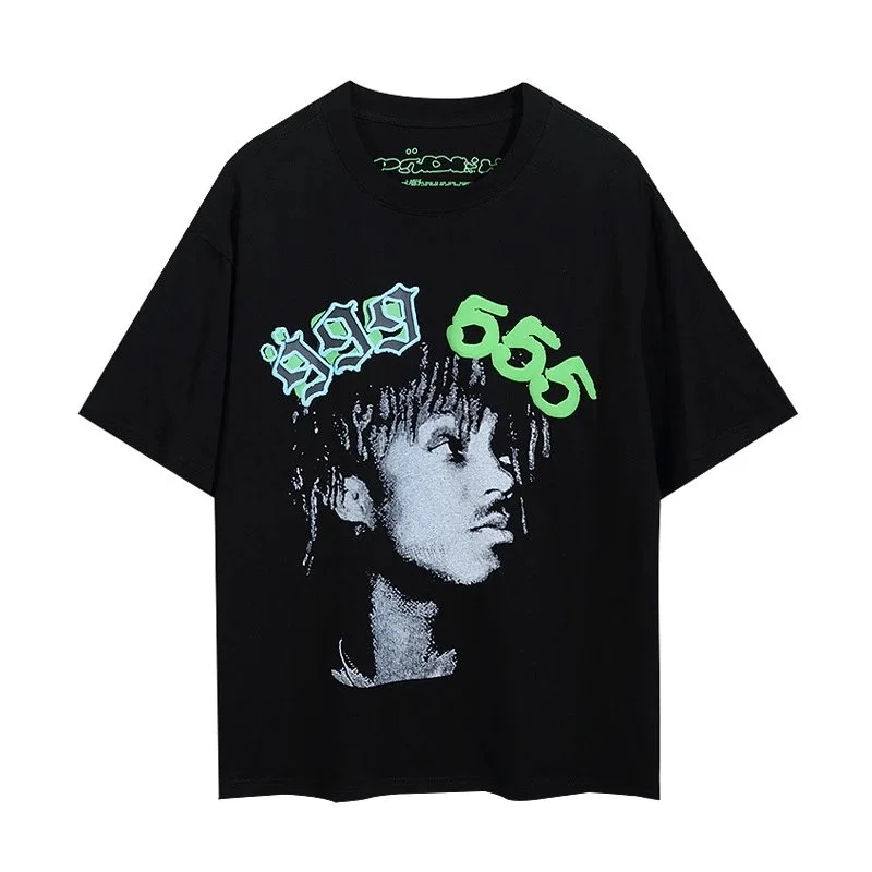 Black 'Egg 555' Graphic T-Shirt