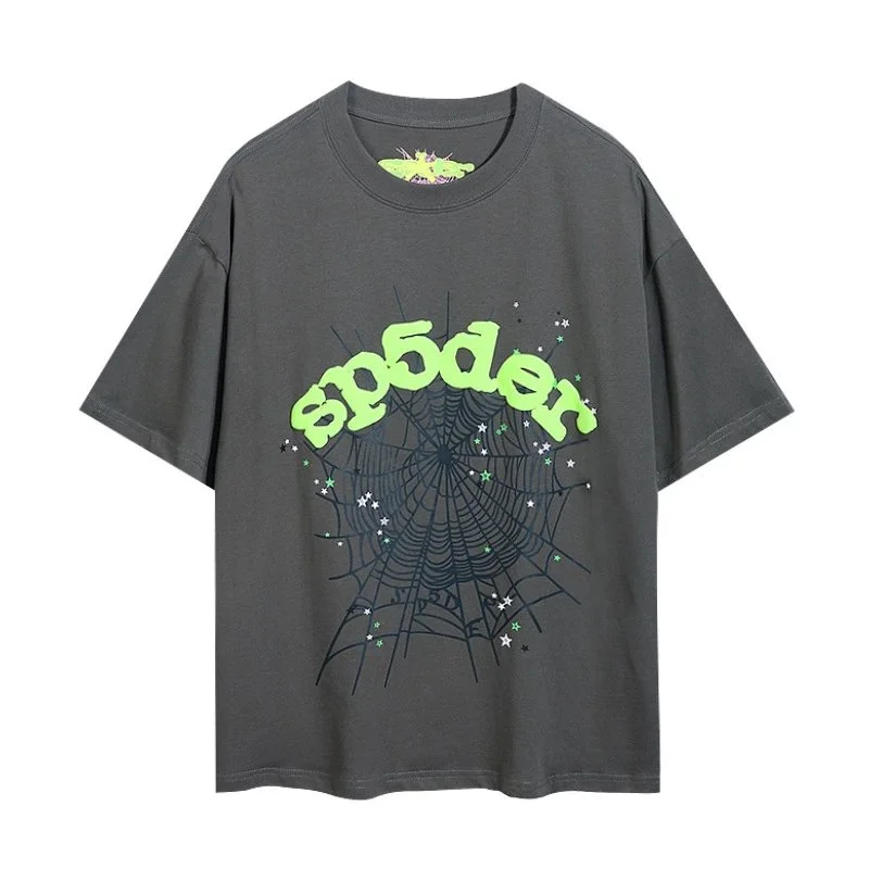 SP5DER Spider 'sp5der' Graphic T-Shirt Dark Grey