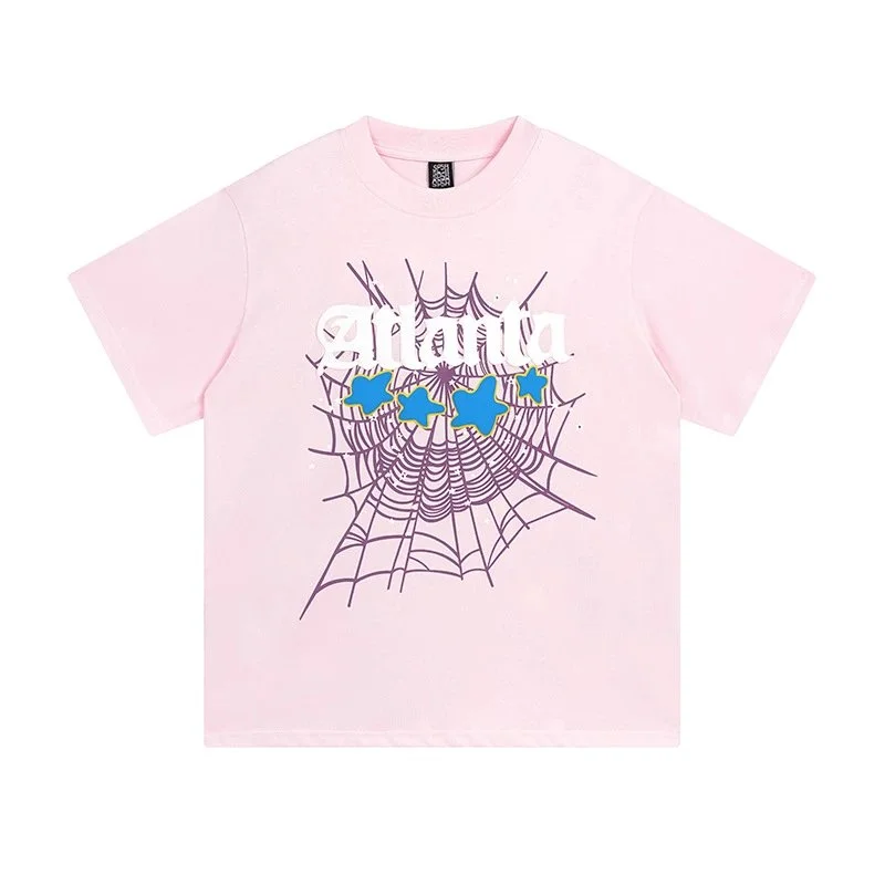 Unknown Brand Pink Spider Web Print T-Shirt