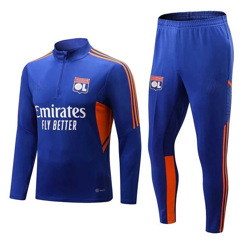 Adidas Olympique Lyonnais Blue Training Tracksuit