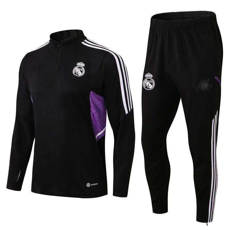 Adidas Real Madrid Black Purple Tracksuit