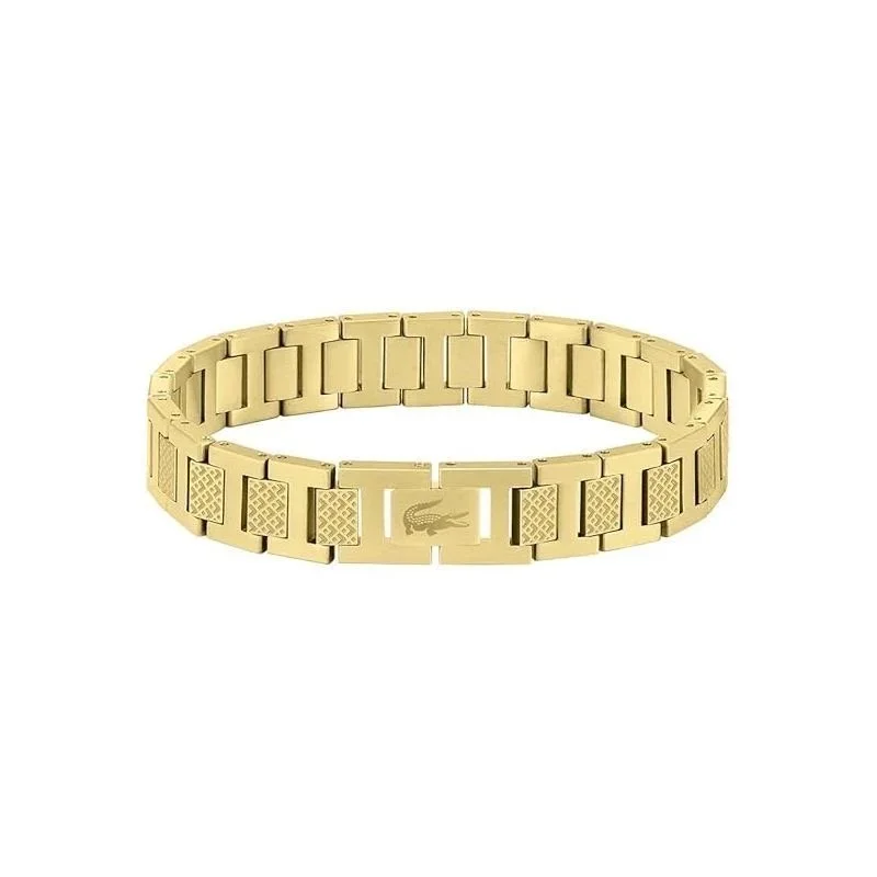 Lacoste Gold Men's Bracelet with Crocodile Logo