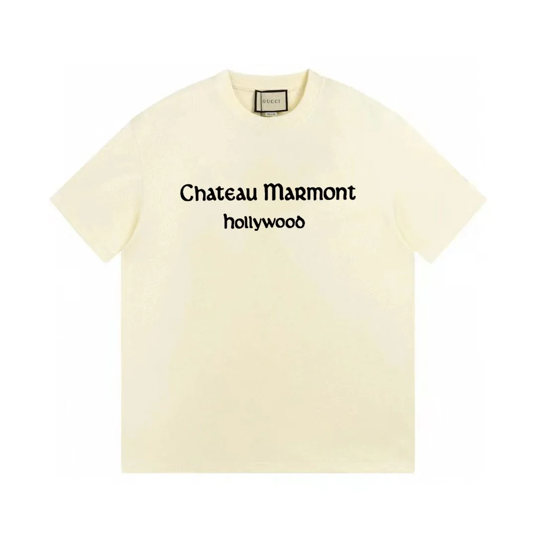 Gucci Chateau Marmont Hollywood T-Shirt Cream