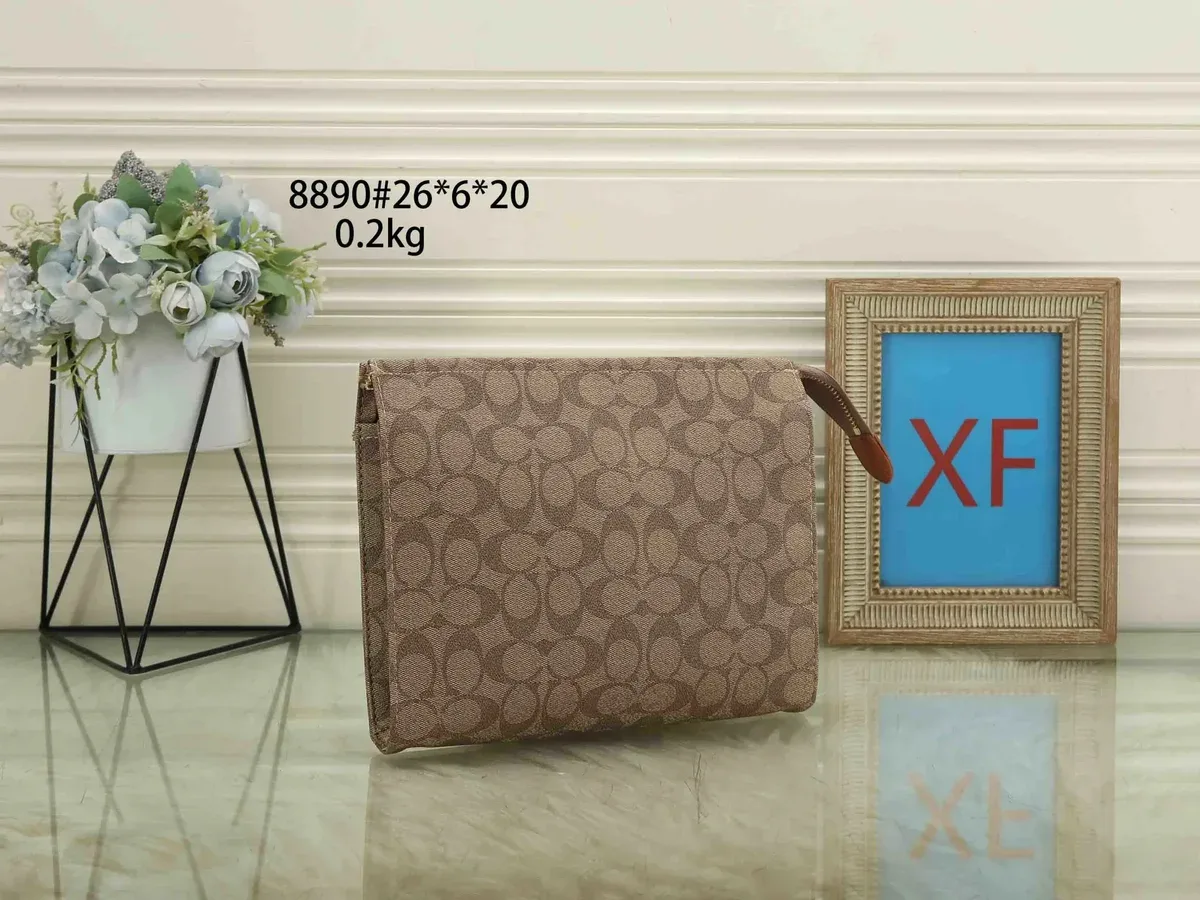 Coach Signature Small Clutch Bag Beige