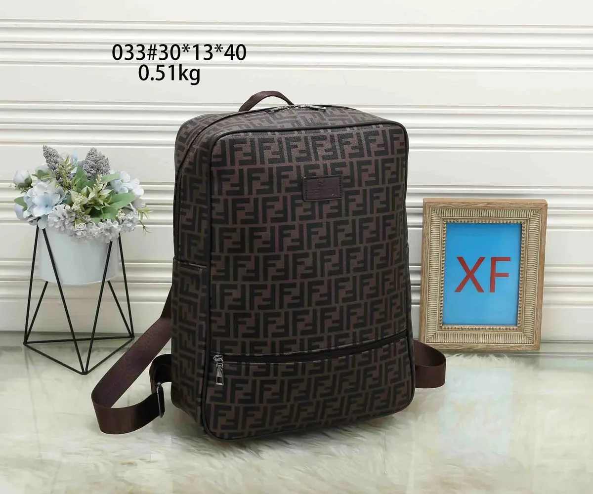 Fendi Iconic FF Monogram Backpack Brown