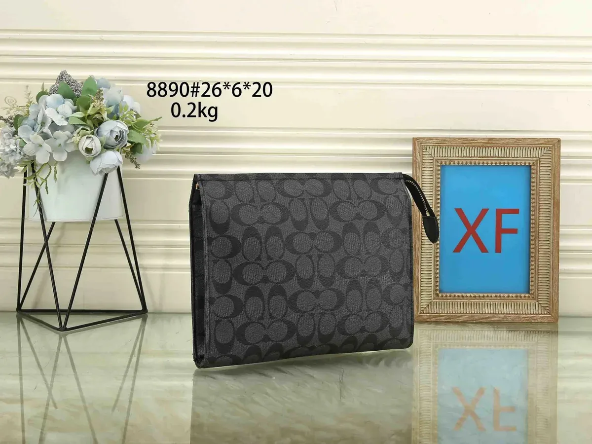 Coach Signature Black Clutch Bag