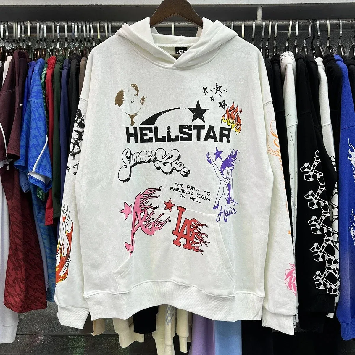 Hellstar Summer Love White Hoodie