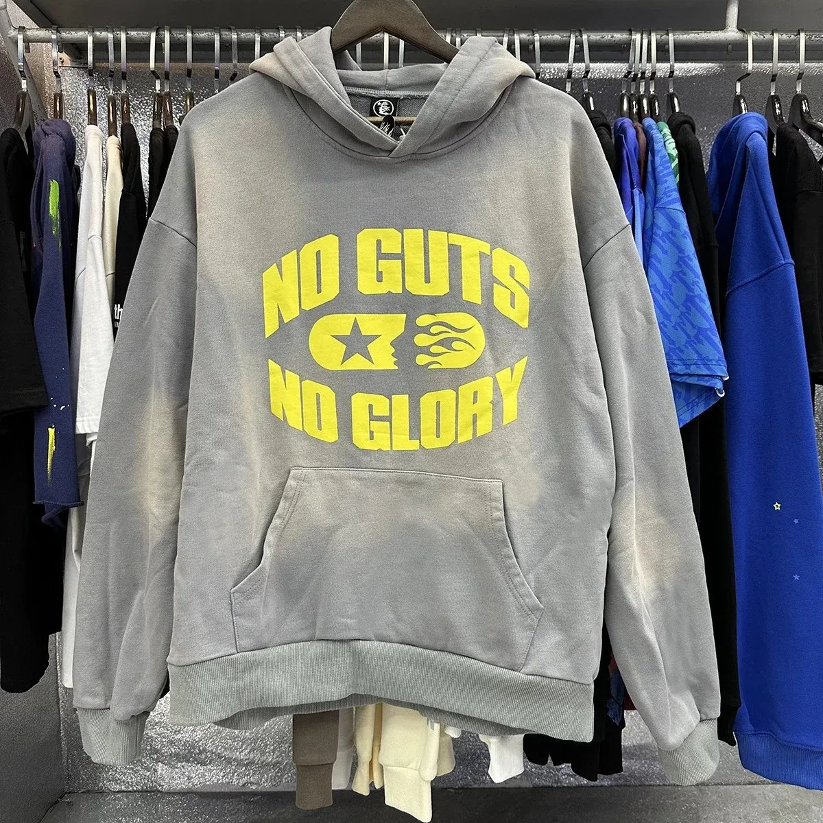 Gray No Guts No Glory Hoodie