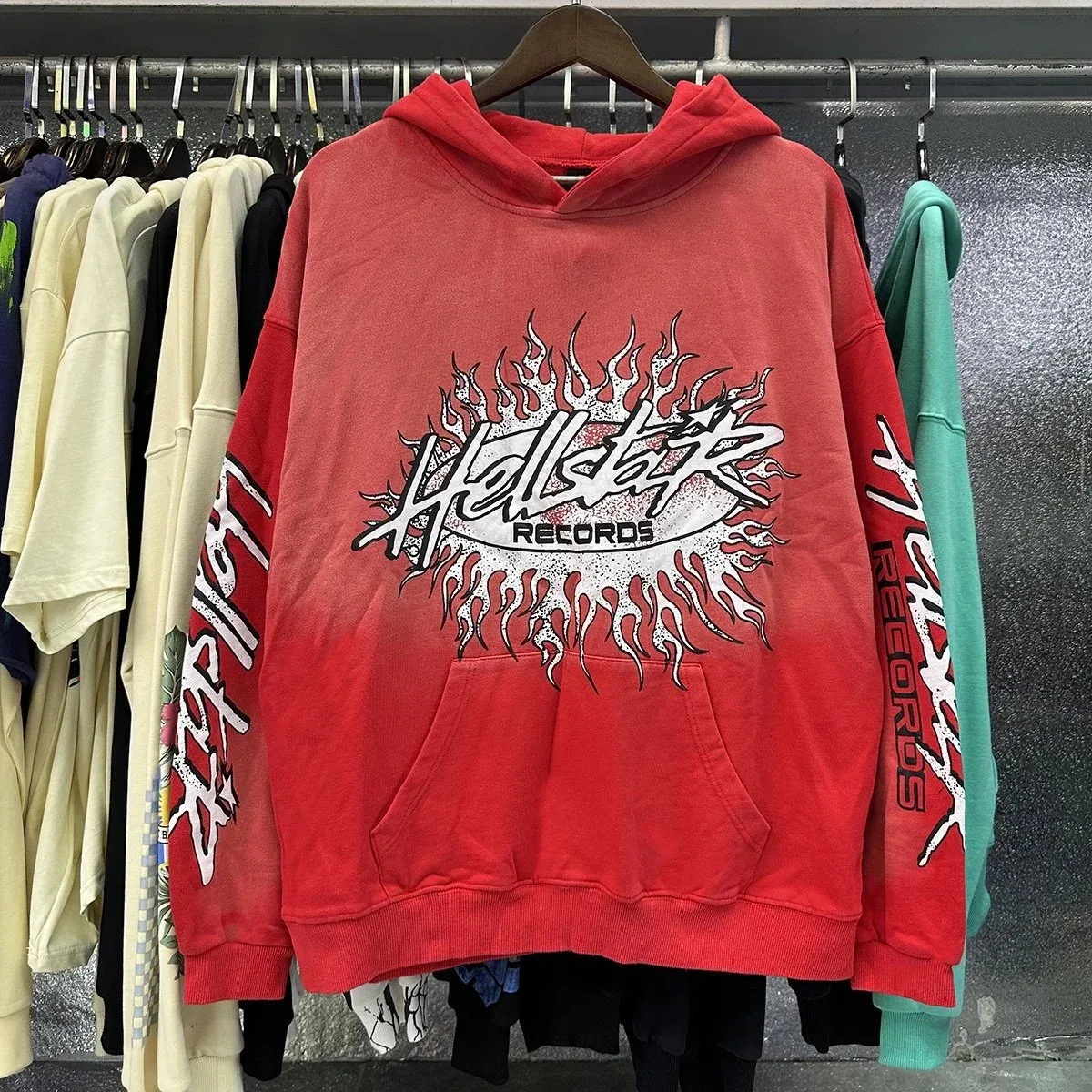 Hellstar Red Flames Hoodie Sweatshirt