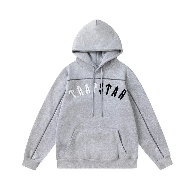 Trapstar Grey Hoodie with 'TRAPSTAR' Print