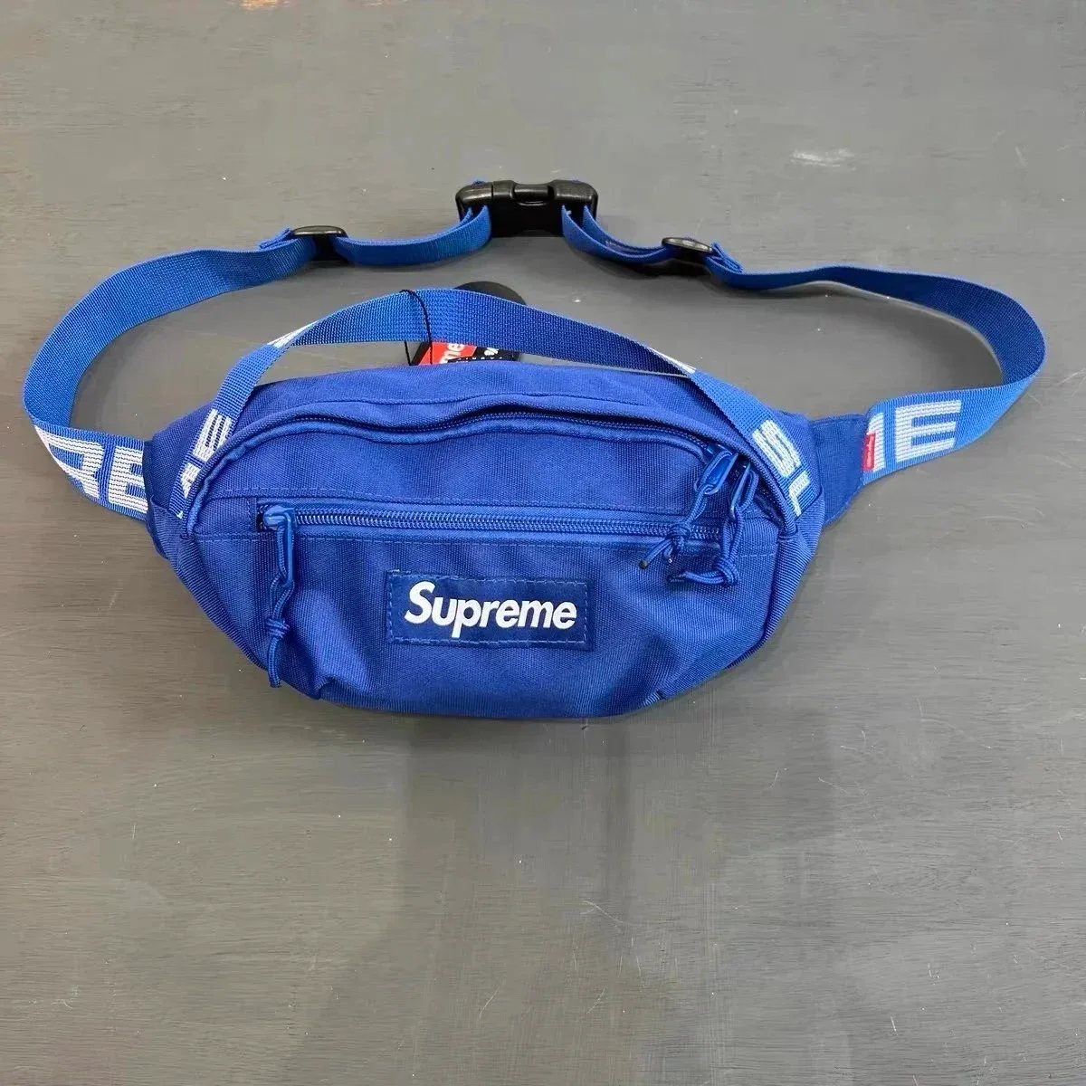 Supreme Blue Logo Waist Bag