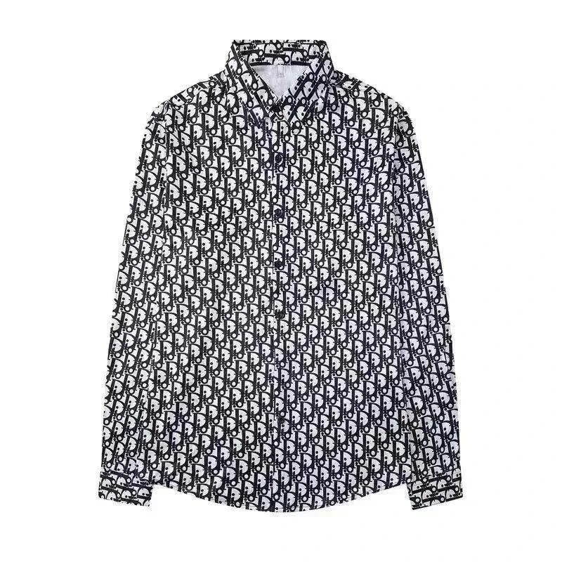 Dior Classic Logo Black & White Long Sleeve Shirt