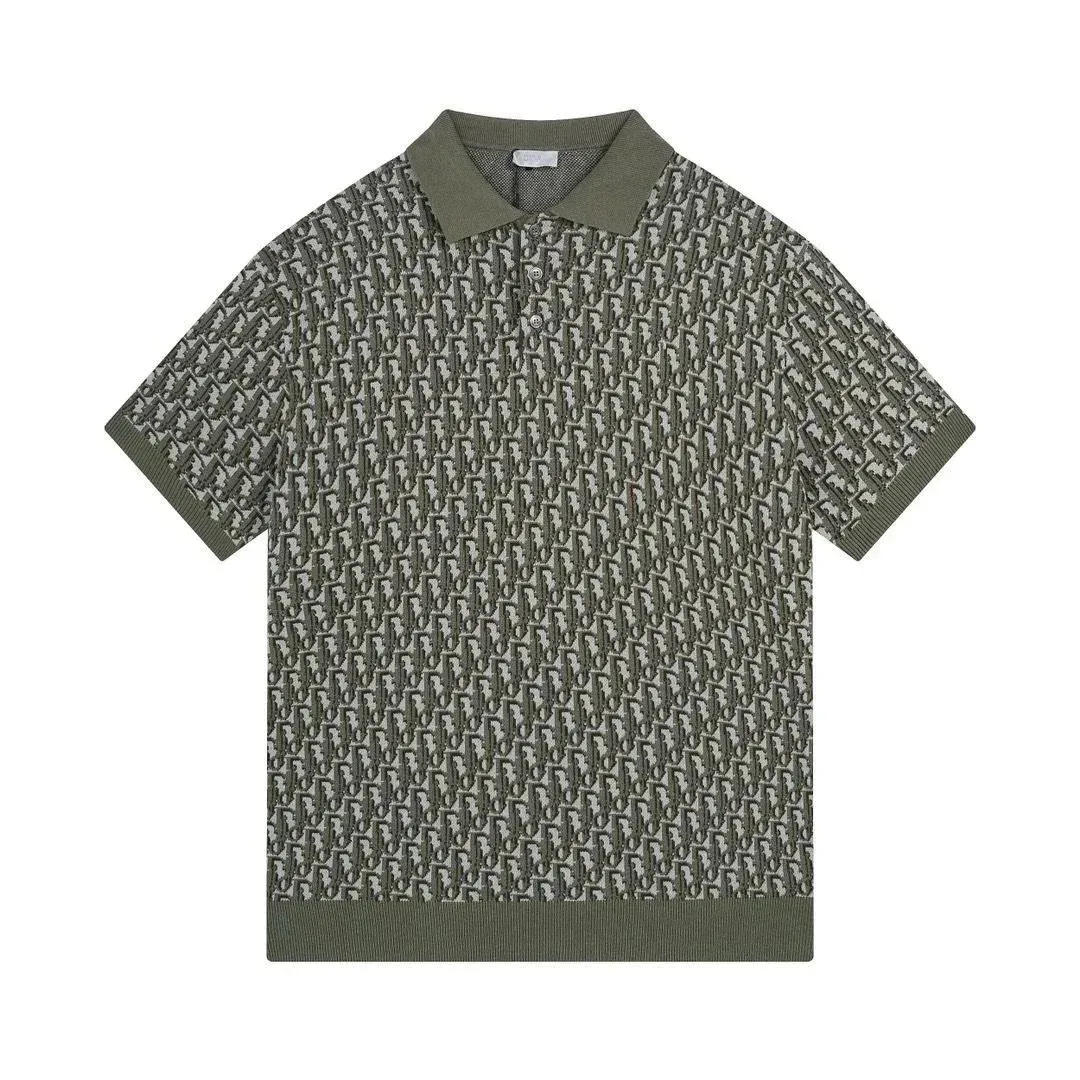 Dior Classic Logo Polo1 Olive Green Polo Shirt