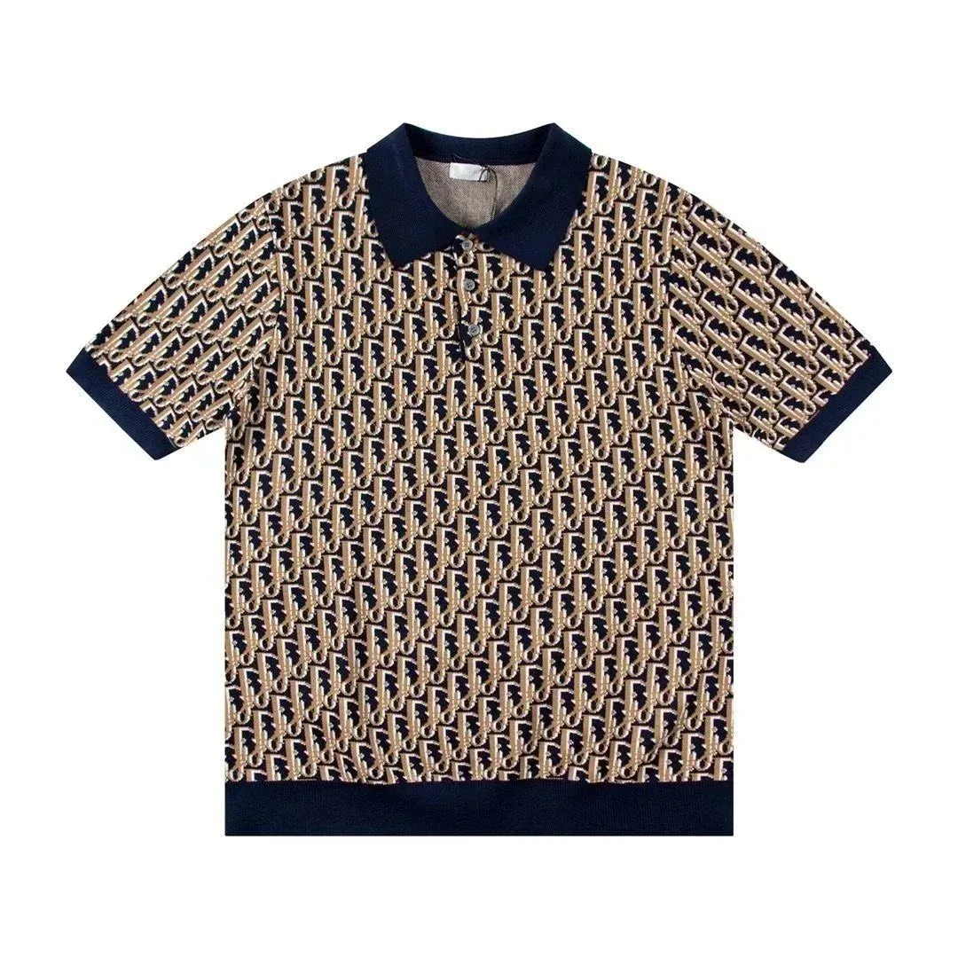 Dior Classic Logo POLO3 Polo Shirt Navy/Gold