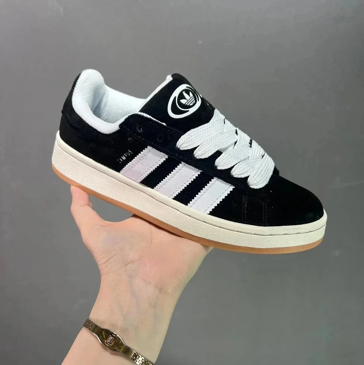 Adidas Adidas Campus Black/White Sneakers Black - 1