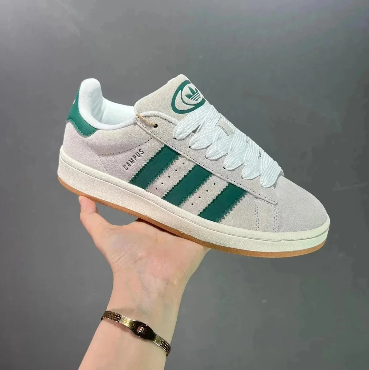 Adidas Campus CAMPUS Grey/White/Green Sneakers