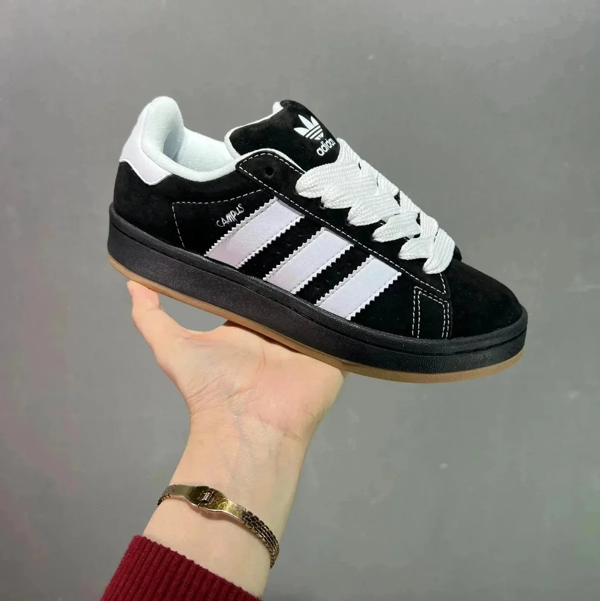 Adidas Campus Black Triple White Sneakers