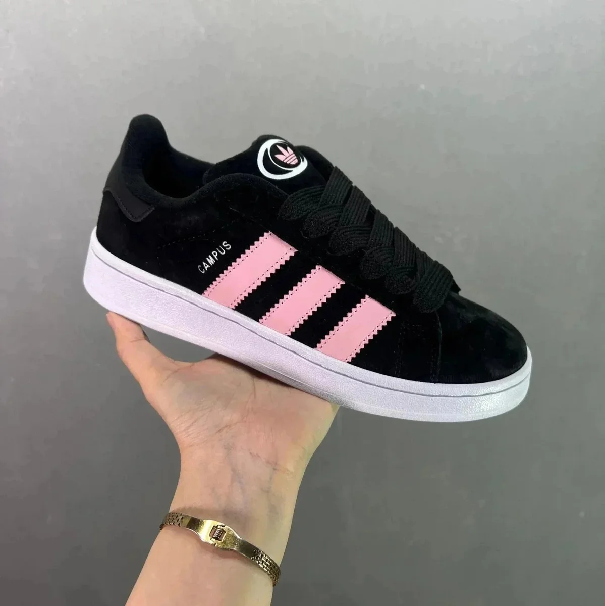 Adidas Campus Black Pink Sneakers