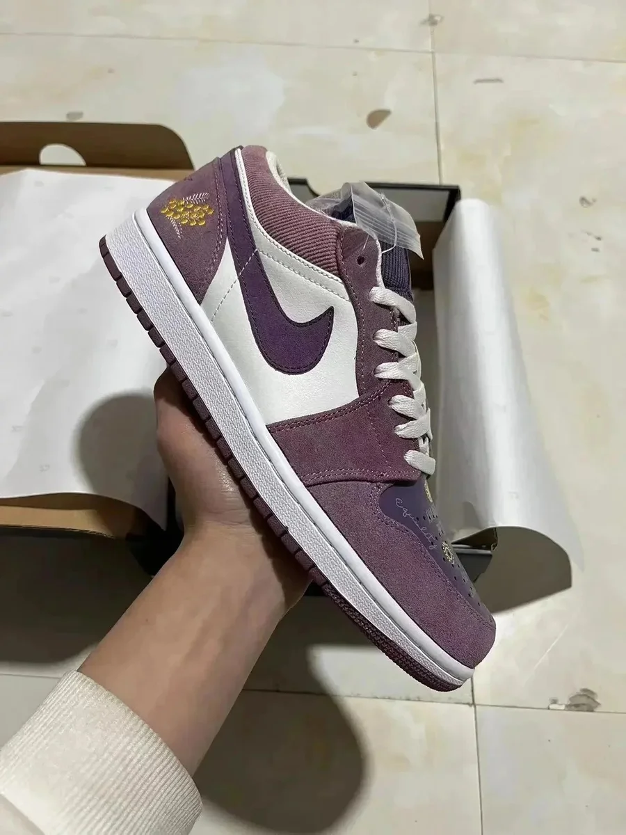 Nike Air Jordan 1 Low Grape Purple Sneakers