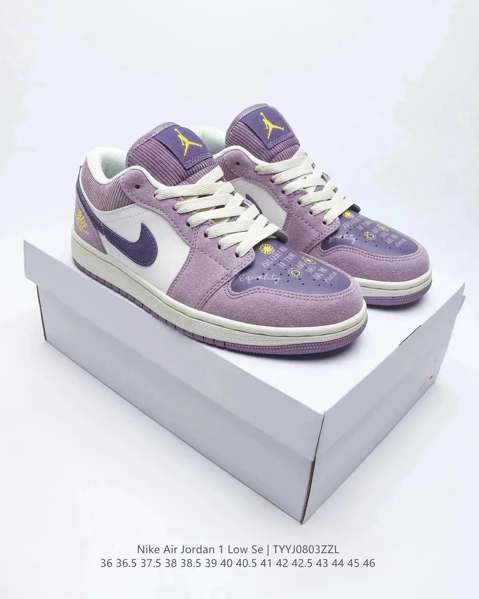 Nike Air Jordan 1 Low SE Purple Sail Sneakers
