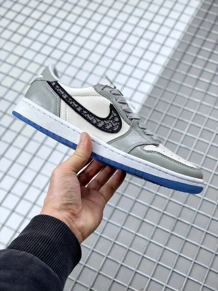 Nike Air Jordan 1 Low Sail/Black/Blue Sneakers
