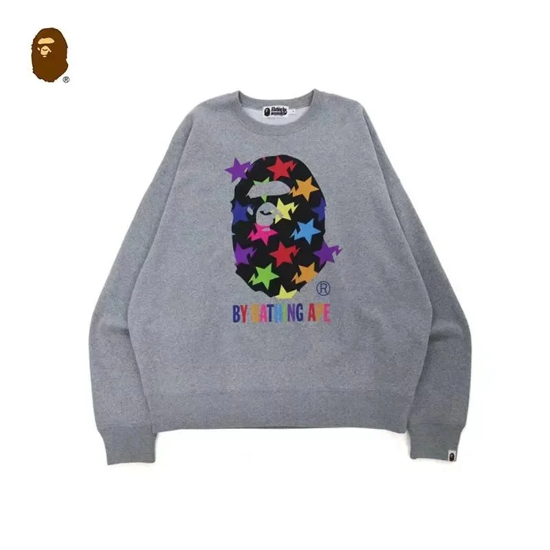A Bathing Ape BAPE STA Rainbow Stars Crewneck Sweatshirt