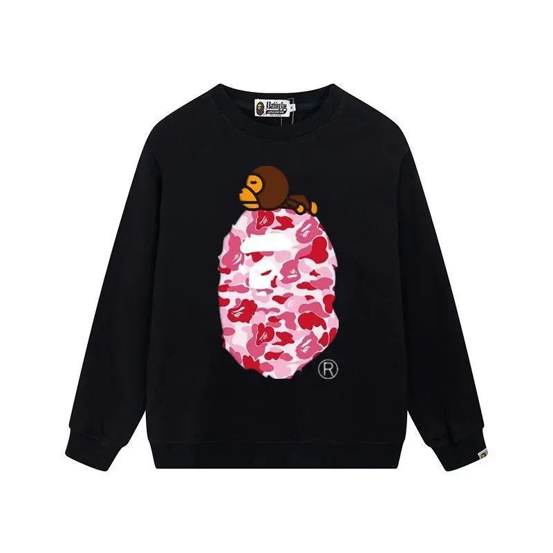 A Bathing Ape BAPE STA Black Pink Camo Sweatshirt