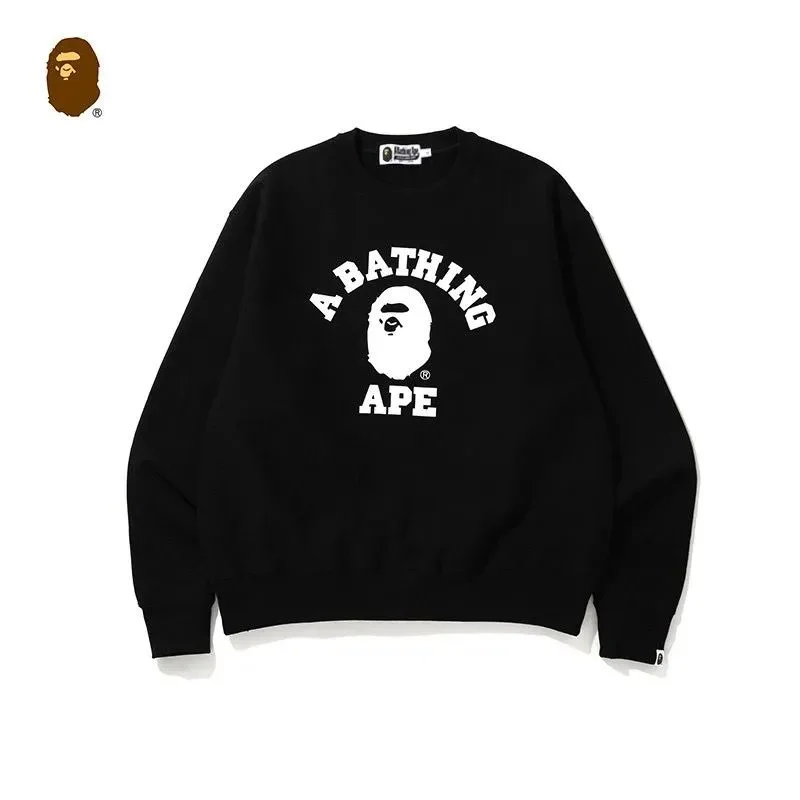 A Bathing Ape BAPE STA Black College Logo Sweatshirt