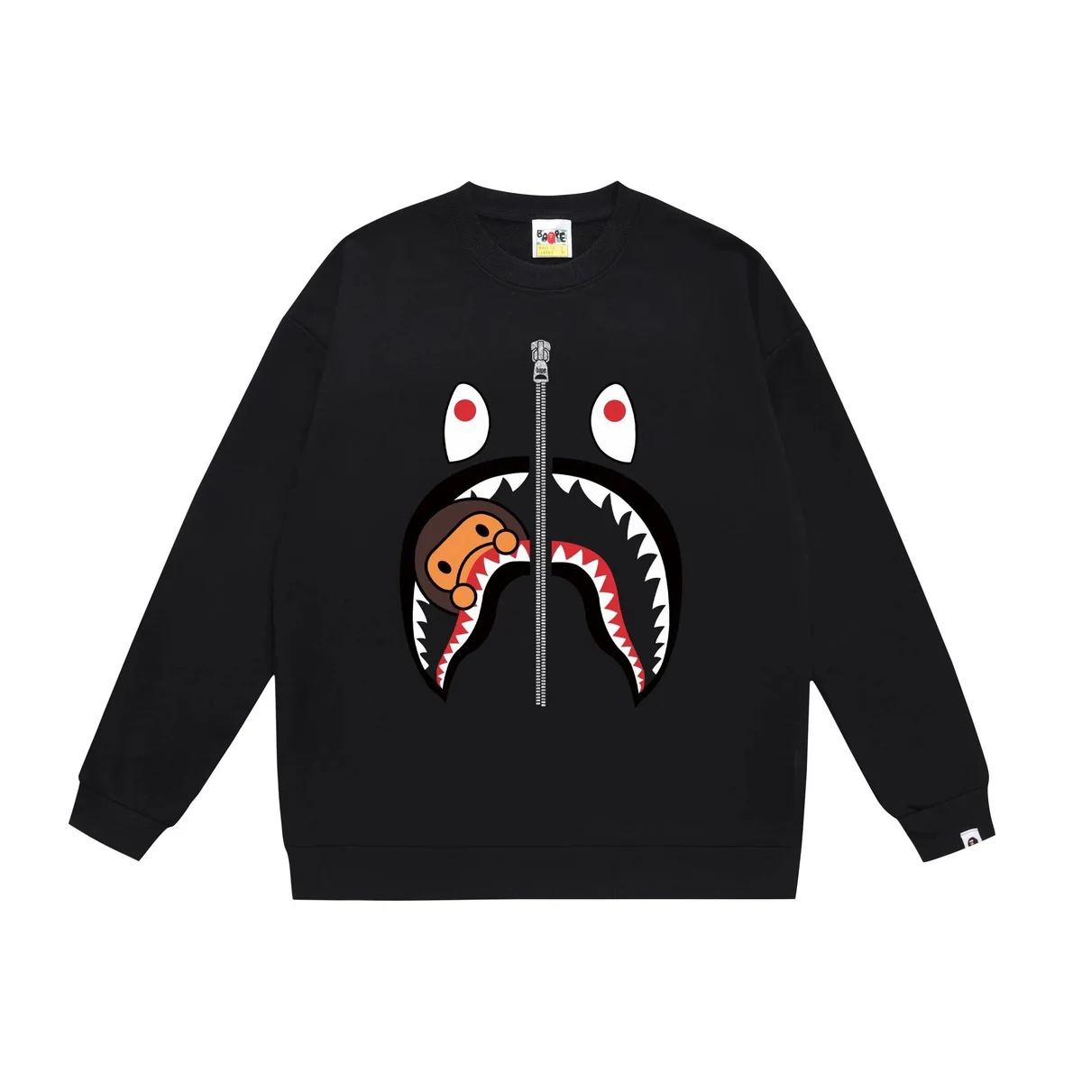 A Bathing Ape BAPE STA Triple Black Graphic Sweatshirt