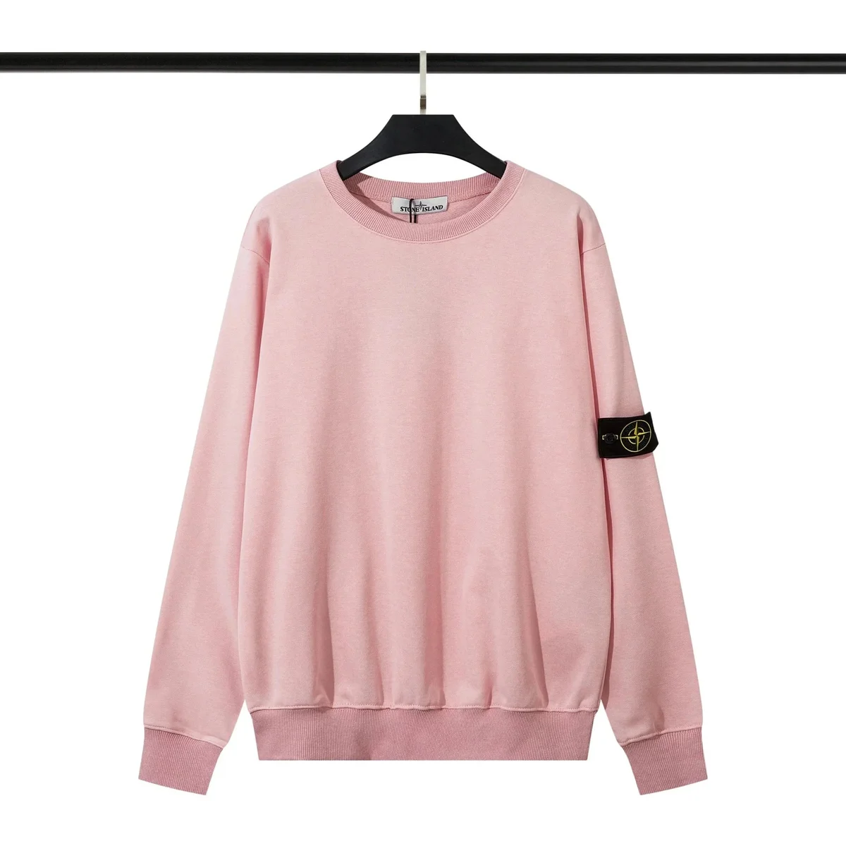 Stone Island 68-15 Pink Solid Crewneck Sweatshirt