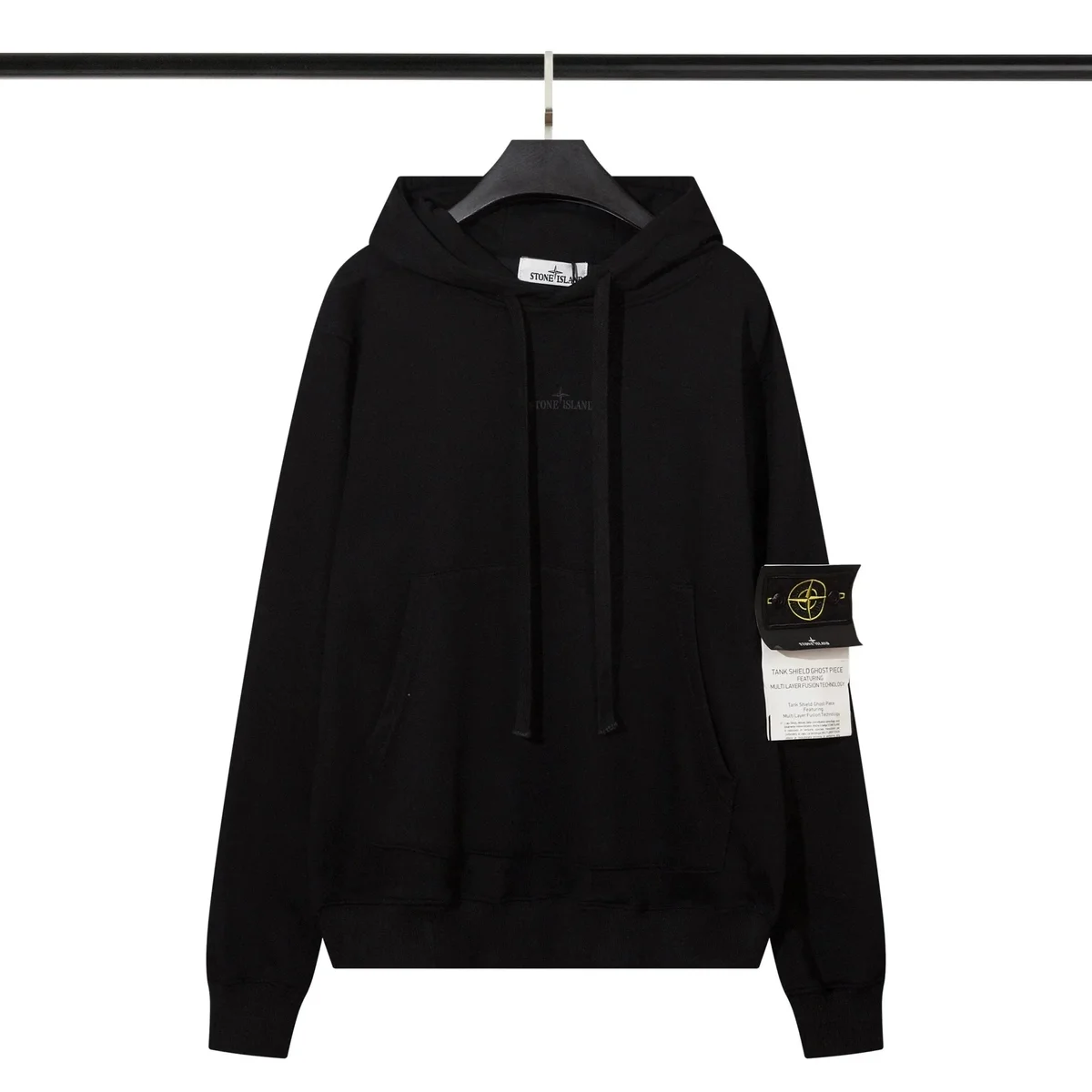 Stone Island Tank Shield Ghost Free Black Hoodie