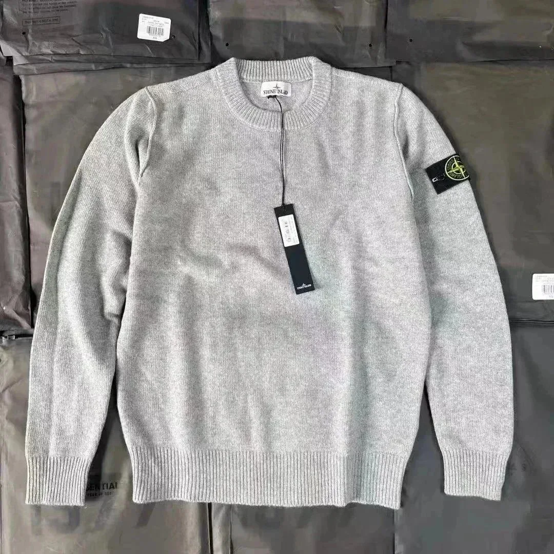 Stone Island 68-15 Grey Crew Neck Sweater