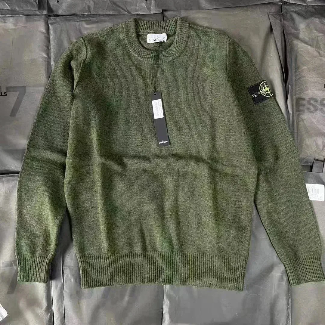 Stone Island 68-15 Olive Green Sweater