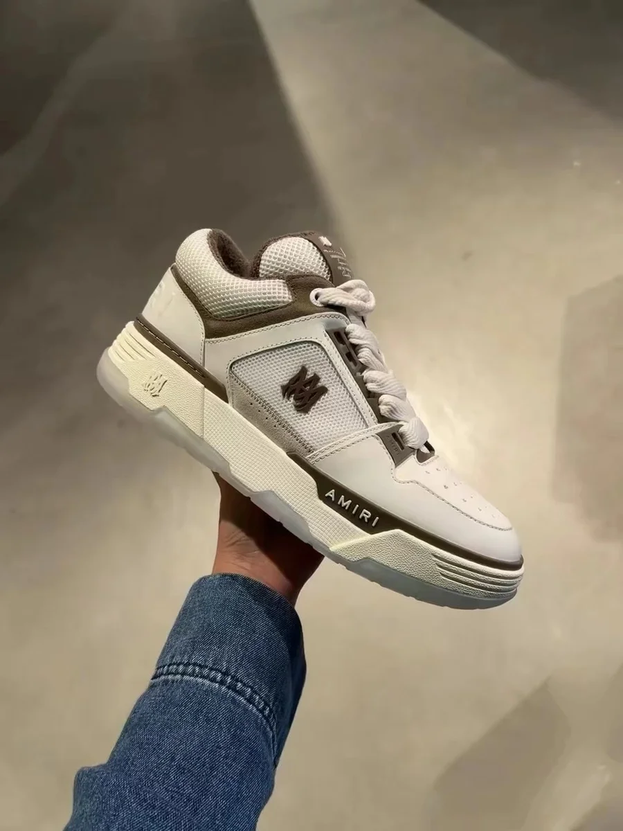 Amiri AMRI White & Brown Sneakers