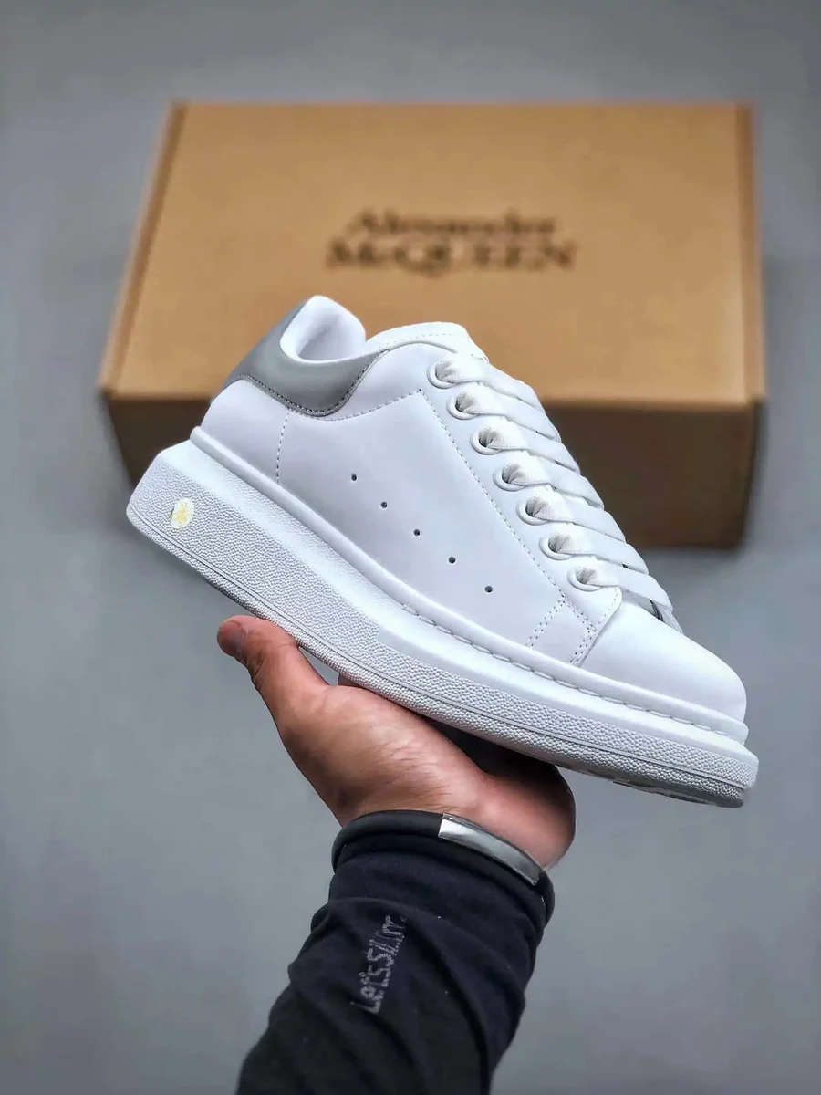 Alexander McQueen Oversized Silver Tongue Sneakers