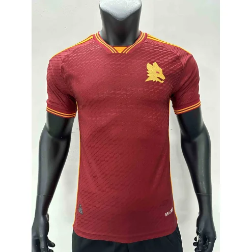 Roma Main Dark Red Yellow Stripe Jersey