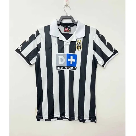 Juventus Black & White Striped Football Jersey