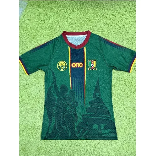 Green 'KML 主墨绿红领' Jersey Soccer Shirt