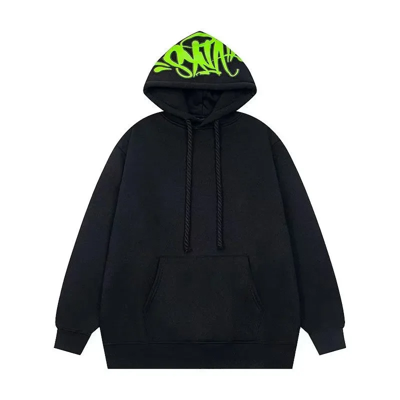 Black Green Graffiti Hoodie Sweatshirt