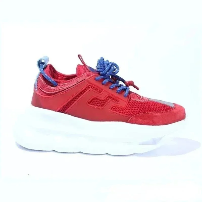 Saint Laurent YSL Chain Red Sneakers