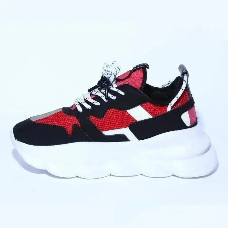 Unisex Red/Black/White Chunky Sneakers t09