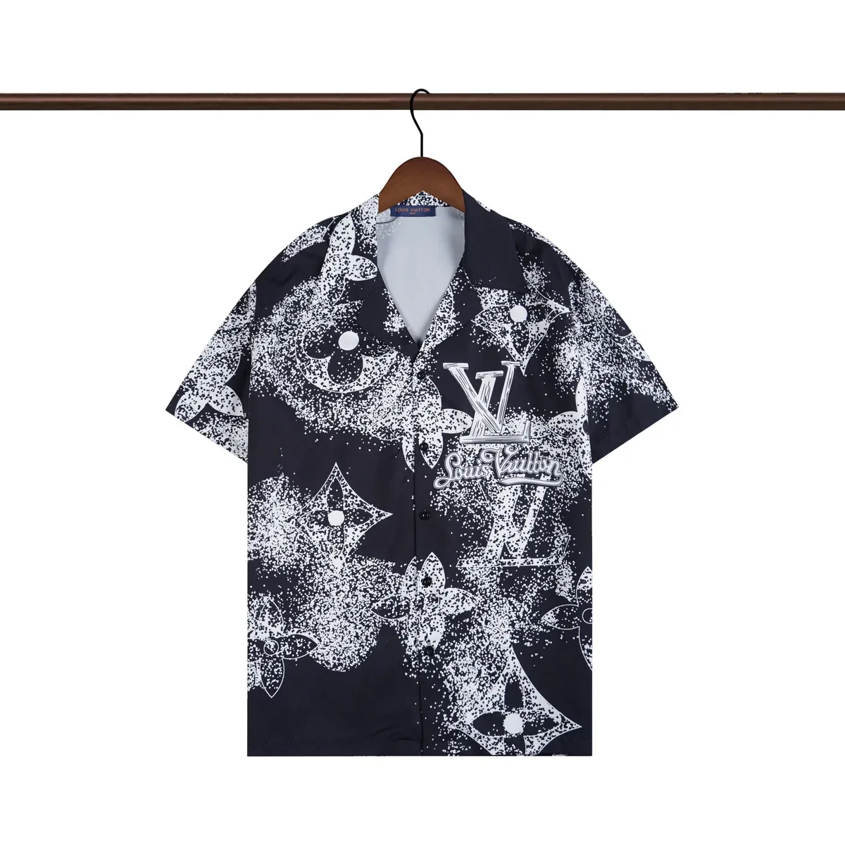 Louis Vuitton Classic Logo Black & White Short Sleeve Shirt