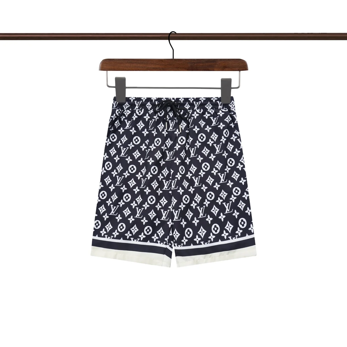 Louis Vuitton Monogram Print Shorts Black/White