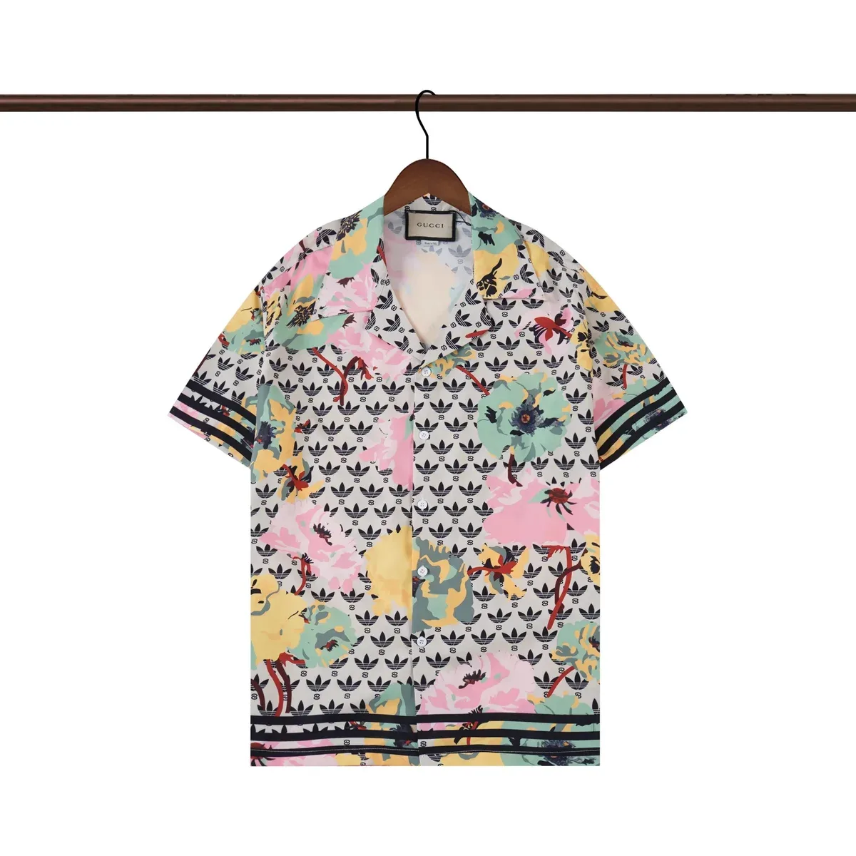 Gucci Floral Print Short Sleeve Shirt 20 Black彩